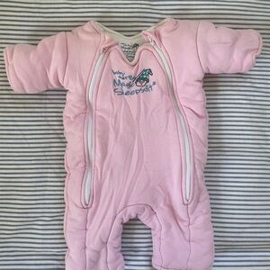 Pink Merlin Magic Baby Sleepsuit